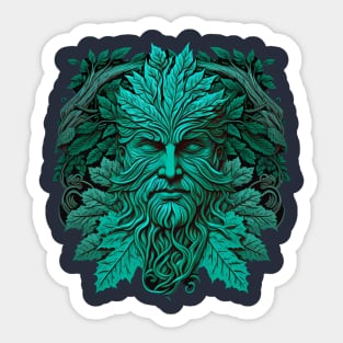 Jack Of The Wood Traditional Pagan Celtic Greenman Sticker